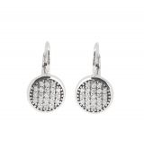 Patentové náušnice z bieleho zlata