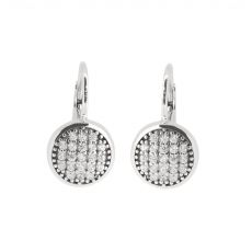 Patentové náušnice z bieleho zlata