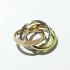 Trojfarbený zlatý prsteň